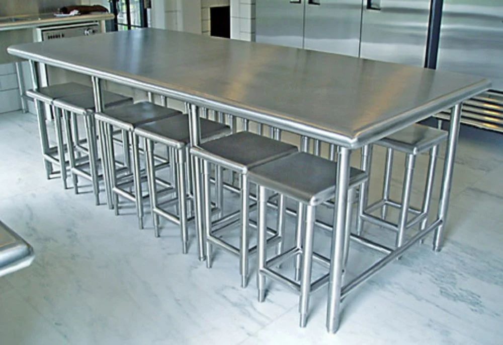 Square Stainless Steel Furniture, Size_ 12 Seater